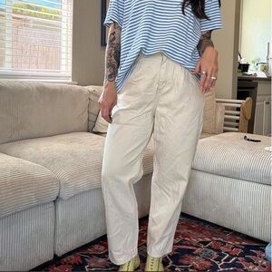 American Vintage High-Rise Straight Leg Jeans in Cream